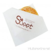 Gentle Meow 100 Pack Sweet Pattern Triangle Anti-oil Kraft Paper Bag For Donut Sandwich Cake - B07D57TQRM